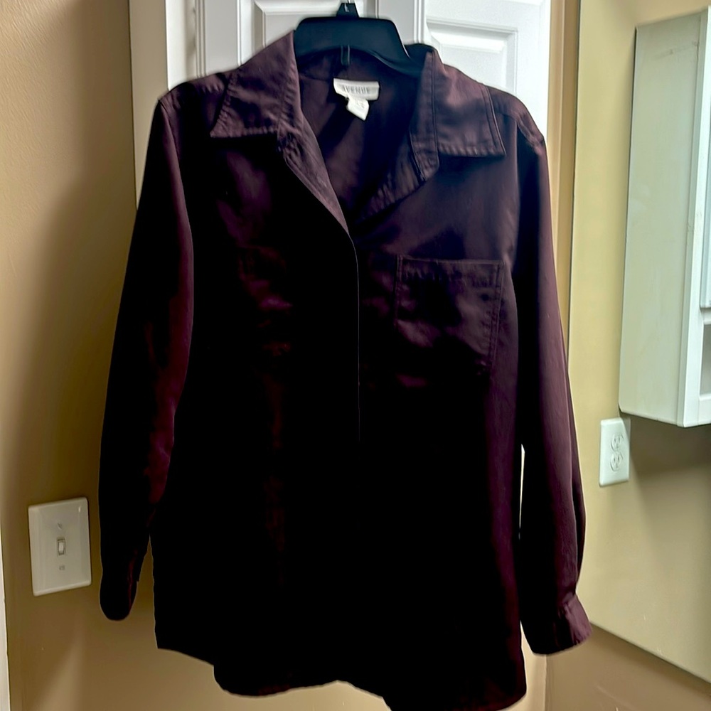 Deep Brown Long Sleeve Blouse